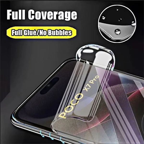 4 st Hydrogel Film för Xiaomi POCO X7 Pro X6 X5 X4 GT X3 NFC M6 M7 Pro Skärmskydd för POCO F7 Ultra F6 Pro F5 C65 C75 Film For POCO X6 Pro 5G 4PCS