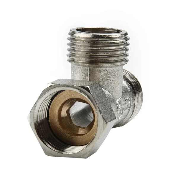 Toalett Omledningsventil Koppar T-adapter G1/2\" T-ventil För Badkar Bidéspruta Duschbeslag 4 Punkter Koppar Trevägs Vattenrör 1pc