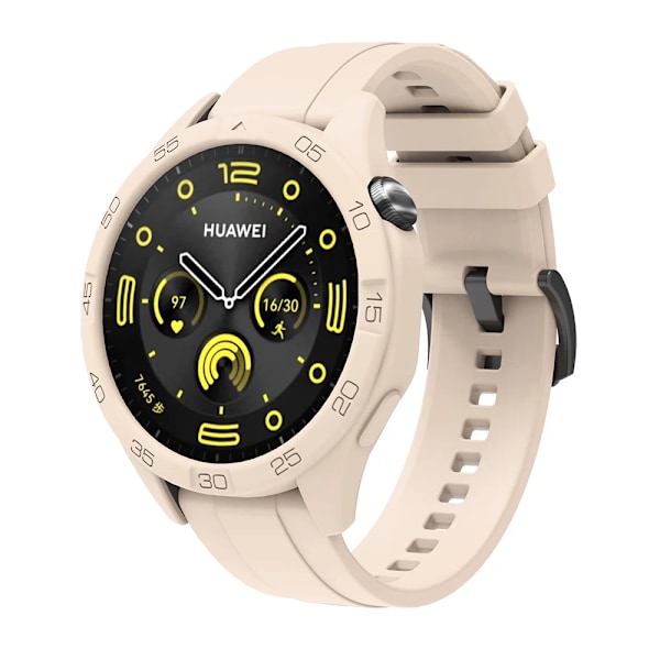 Silikonarmband för Huawei Watch GT4 GT5 46mm Ersättningsarmband + Skyddsfodral Navy Blue Bundle Huawei GT4 GT5 46mm