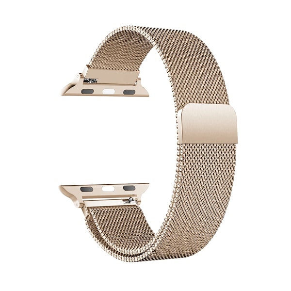 Milanese armband för Apple Watch Ultra 2 49mm 45mm 46mm 44mm 40 42 41mm 38mm armband för iWatch Series 10 9 3 4 6 5 SE 7 8 rem Champagne color 42 44 45 46 49mm