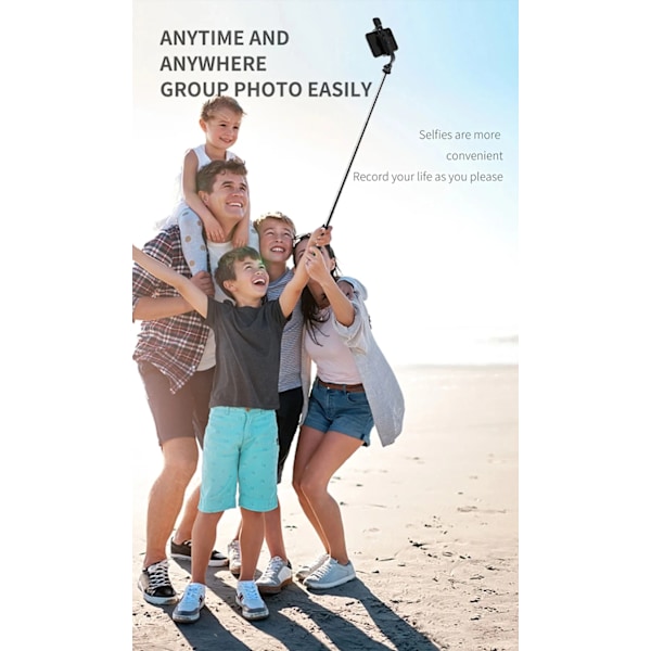 Xiaomi Selfie Stick 1045mm Med Trådlös Bluetooth LED-Fyllningsljus Förlängt Stativ Med Fjärrutlösare För Android iOS Mobiltelefon White
