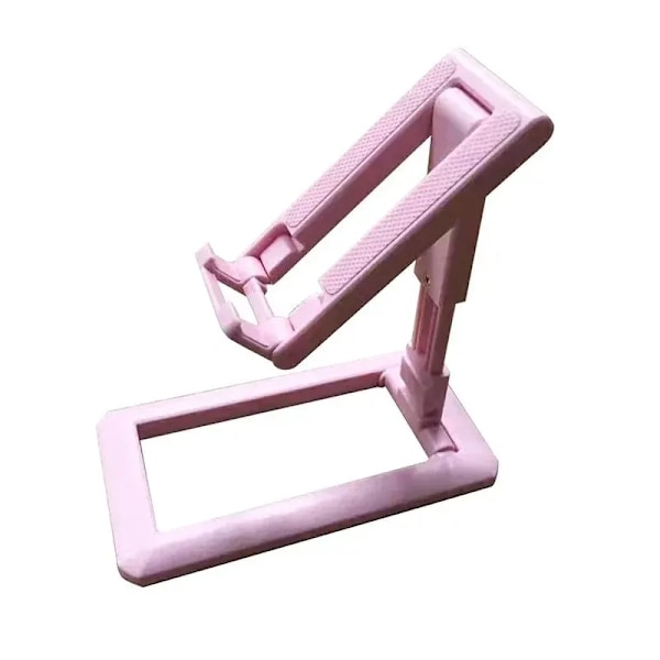 Vikbart Tablet Mobiltelefon Skrivbordsställ för iPad iPhone Samsung Skrivbordshållare Justerbart Skrivbordsfäste Smartphone Ställ T2 Pink