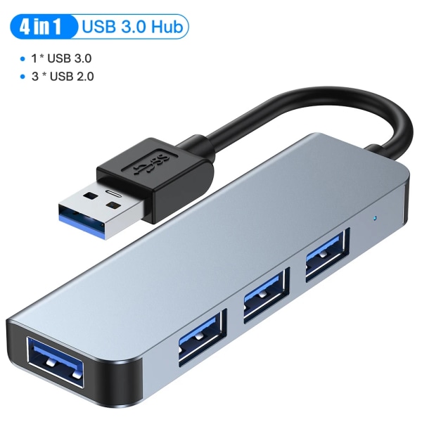 Airies USB 3.0 8 en 1 pour Macbook Lenovo Adaptateur för ordinateur bärbar PC Charge PD 8 portar Station S6 RJ45 HDMI-4K TF/SD Carte Type-C Splitt 4 In 1 USB CHINA