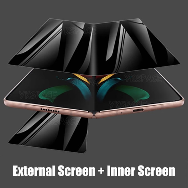 Anti-Spion Tittskydd Hydrogel Film För Samsung Galaxy Z Fold 2 3 4 5 6 SE W23 W24 W25 Mjukt Yttre Inre Skärmskydd Inner and External For Samsung W23