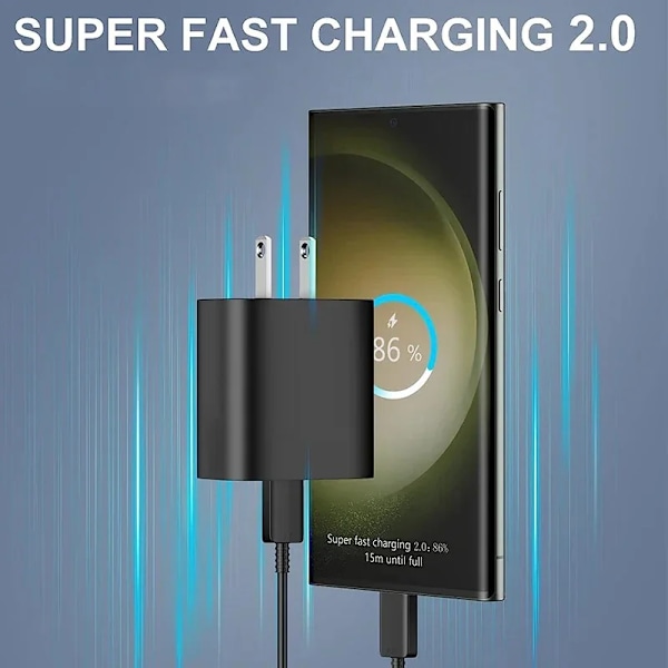 PD 50W Supersnabb Laddare För Samsung Galaxy S22 S23 S20 Ultra A53 A54 8S C Till Kabel Snabbladdning Telefontillbehör EU White