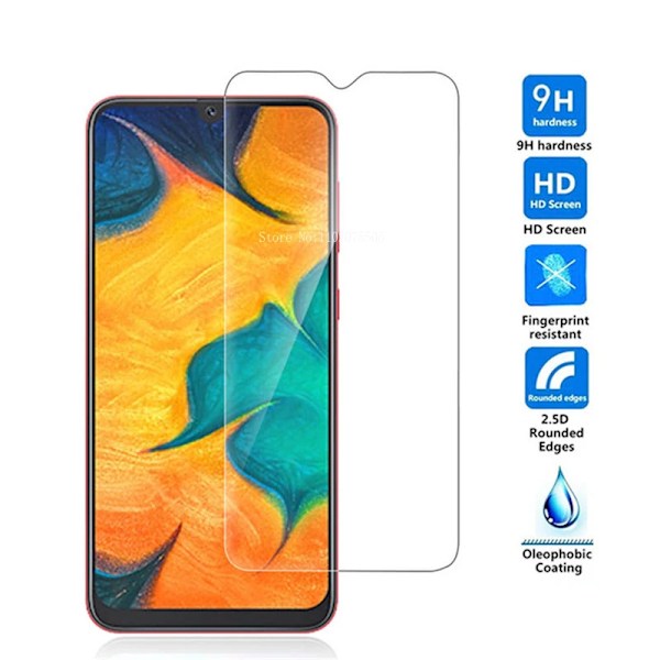 2 st Glas 9H HD Härdat Glas för Samsung A50 A40 A30 A10E A20E Skärmskydd för Samsung Galaxy A90 A80 A70 A60 A2 Core For A60 1 Piece