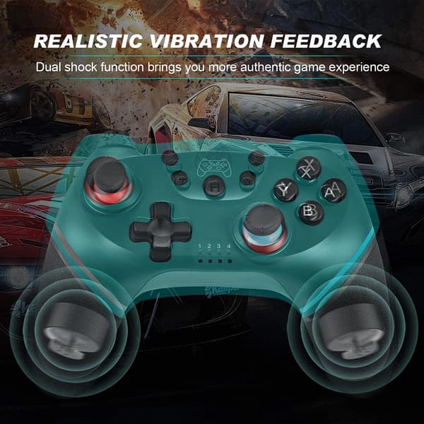 [2023 uppgraderad version] Bluetooth trådlös handkontroll kompatibel Nintendo Switch Pro Gamepad kompatibel Nintendo Game Joystick Blue-Red