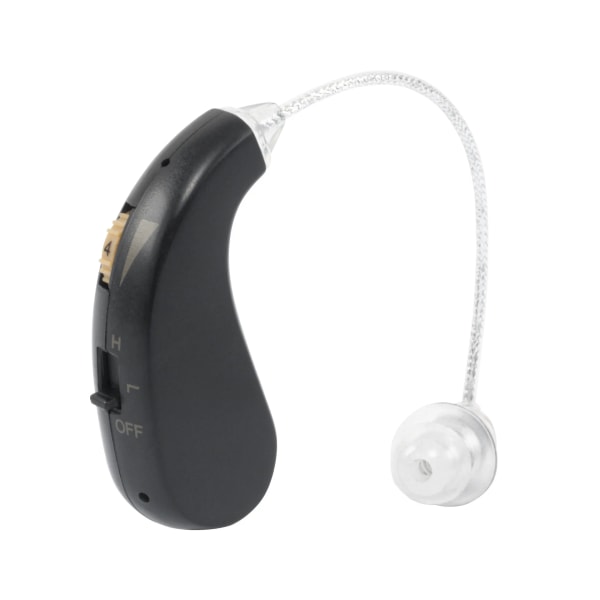 Mini laddningsbar hörapparat Justerbar tonförstärkare Bärbar digital hörapparat för döva äldre black