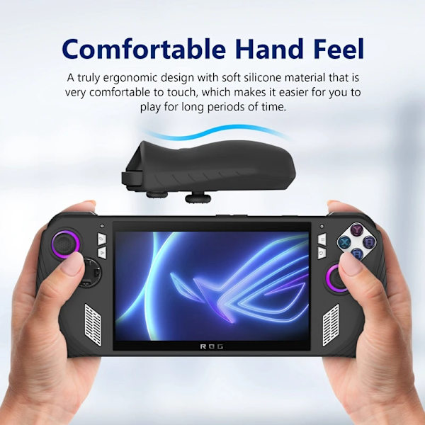 För ROG Ally Handheld Game Console All-inclusive Silikon Case Handhållet Anti-Drop Case Black