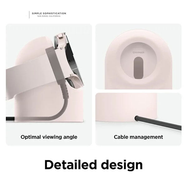 Kompatibel med För Samsung Galaxy Watch 7 4 3 6 5 Laddningsställ 40 44 46mm Galaxy Watch3 4 6 5 Pro 7 Laddare silikonställ 45mm DU2 GalaxyWatch 3 4