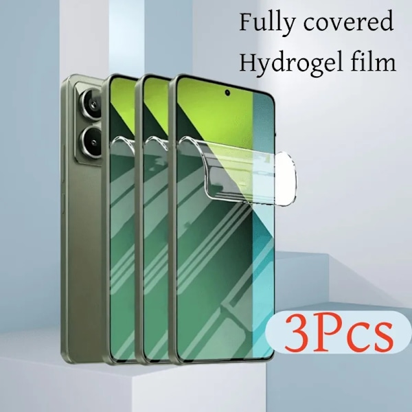 3 st Transparent Hydrogel Film Skärmskydd för Redmi Note 14 13 Pro Plus 14 13 Pro 14C 13C 14 13 Film Redmi Note 13ProPlus Hydrogel film