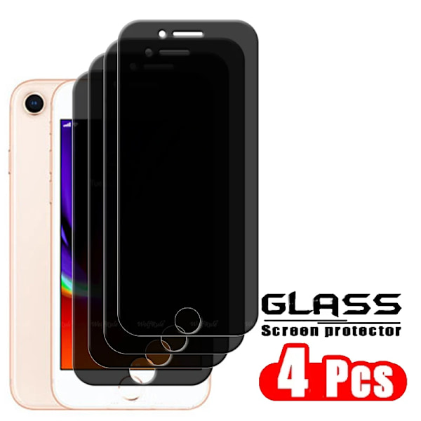 4/3/2/1 st För iPhone 8 Glas iPhone 8 Härdat Glas Telefonskydd Sekretess Anti-Spion Skydd Lim Skärmskydd iPhone 7 8 4 Front Glass For iPhone 7