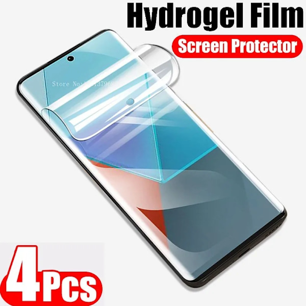 4 st Hydrogelfilm för Redmi Note 13 Pro plus Note 13 4G Note 13R Pro 5G Skärmskydd för Redmi 13C 4G 13R 5G HD Frontfilm Redmi Note 13 Pro 5G 4Pcs Hydrogel Film