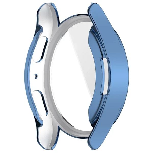 Silikon TPU Fodral Glas För Samsung Galaxy Watch 7 40mm 44mm Fulltäckande Skärmskydd Stötfångare för Watch7 44mm 40mm Skal green Galaxy Watch 7 44MM
