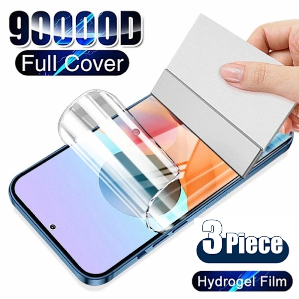 3 st Hydrogel Film för Samsung A55 5G A56 A16 A35 A15 A25 Skärmskydd för Samsung A54 A34 A53 A14 A52S Full Cover Mjuk Film A15 5G-A15 4G 3 Pieces