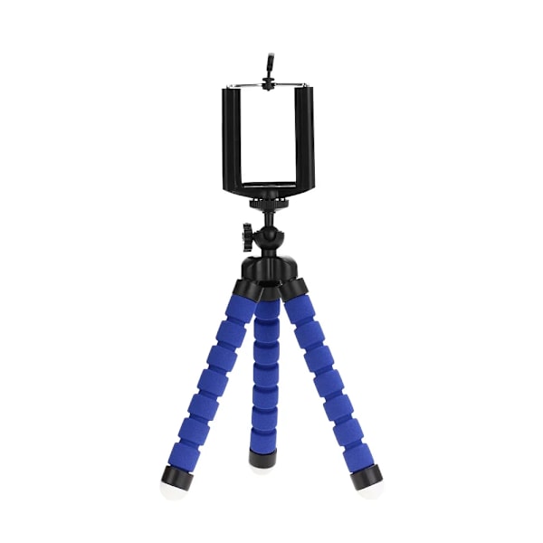 Telefonstativ Flexibelt Justerbart Mini Smartphone Stativ med Trådlös Fjärrkontroll och Klämma för Videoinspelning/Vloggning/Selfie Blue Tripod