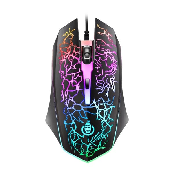 D620 Ergonomisk trådad spelmus USB datormusbelysning Mause Gamer Mouse 4-knapps LED tysta möss för PC Laptop Black