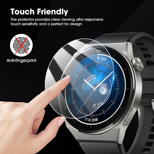 Härdat glas för Huawei Watch GT 2 3 GT2 GT3 Pro 46mm GT Runner Smartwatch Skärmskydd Explosionssäker Film Tillbehör 5PCS For GT