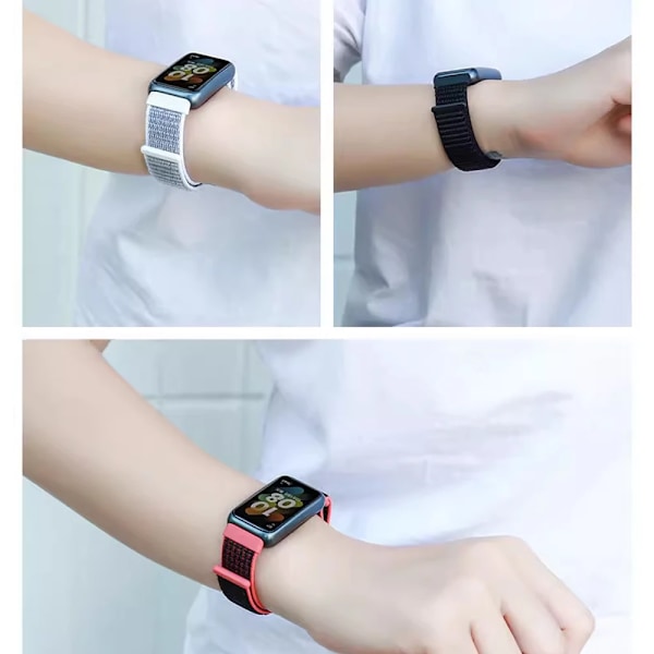 Armband för Huawei band 9/8/7 correa smartklocka tillbehör ersättningsarmband Nylon sportarmband klockarmband armband Huawei band 9 lime Huawei band 7