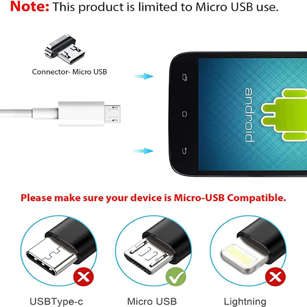 USB A till Micro-kabel 3A Snabbladdningskabel Mobiltelefonlinje USB-adapterkabel för Samsung Xiaomi Andriod PS4 Speldata 3Pcs 3m