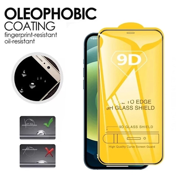 1-4 st 9D Skyddsglas för iPhone 16 15 11 12 13 14 Pro Max 15Plus Skärmskydd för iPhone XR X XS MAX Härdat Glas For iphone 12 2PCS