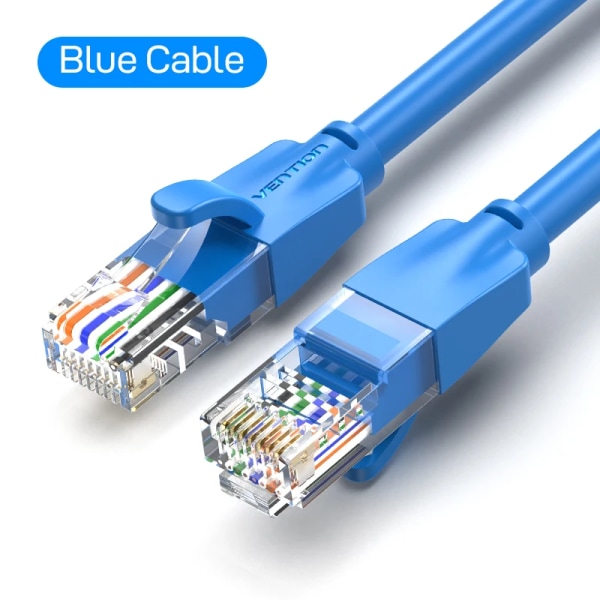 Vention-Câble Ethernet Cat 6 pour routeur d'ordinateur portable, 4 par torsadées, câble réseau Lan, Internet UTP Cat6, RJ45 2M Round-Blue