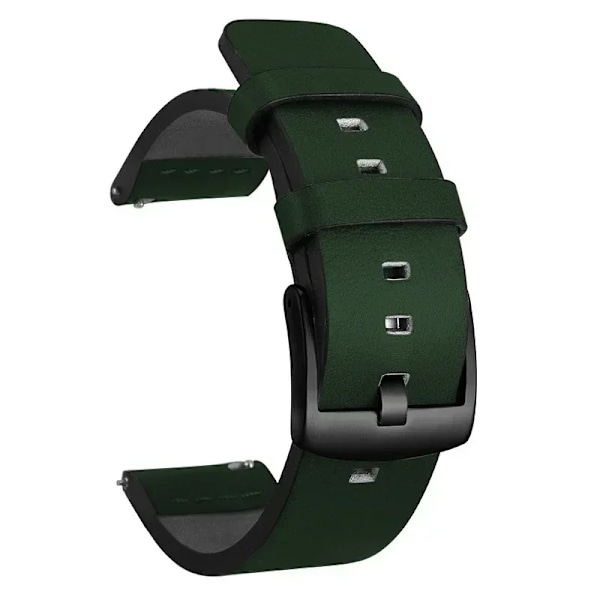 20Mm 22Mm Klockorm Snabb Release Läderrem För Samsung Galaxy Watch 3 Active2 40 44Mm Huwei Klocka G 2 Watchband 18 24Mm Green Black 24mm