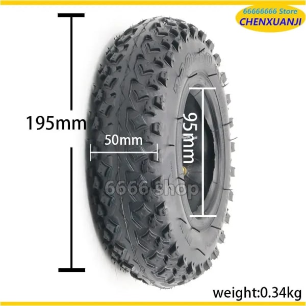 200X50 däck och innerrör fulla hjul för elektrisk skoter hjulstol lastbil pneumatisk vagn vagn outer tyre