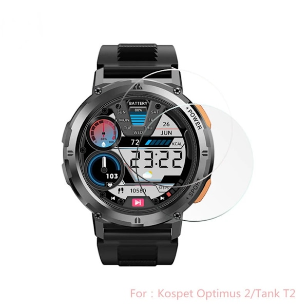 Härdat Glas För KOSPET Optimus 2 1.6\" 2021 Anti-Repskyddsfilm SmartWatch Skärmskydd För KOSPET Tank T2 Frontfilm For Kospet Optimus 2 Clear Glass