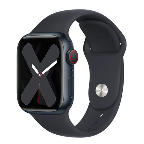 Silikone Rem För Apple Watch Band 44Mm 40Mm 45Mm 41Mm 49Mm 42Mm 38Mm Korpus Armband Iwatch Ultra 2 Serien 7 Se 3 4 5 6 89 midnight 38  40 41 mm S-M