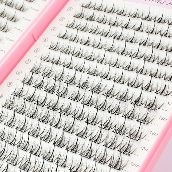 32 Rader Ögonfransar Extension Personlig Ögon Lash Professionell Makeup Individuell Cluster Byggda Falska Ögonfransar 3MIN MIX1