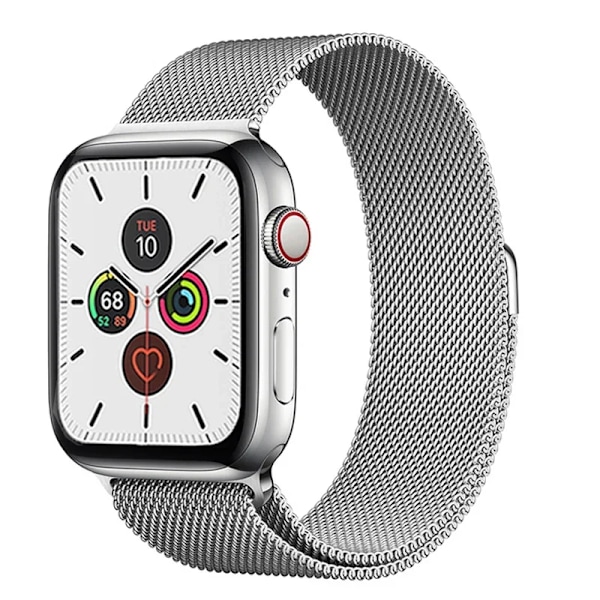 Milanese Loop för Apple Watch armband 44mm 40mm 45mm 41mm 42-38-44mm rem ultra 2 49mm metallarmband iwatch series 9 8 7 6 SE 5 4 3 Sliver 1 49mm-42mm-44mm-45mm
