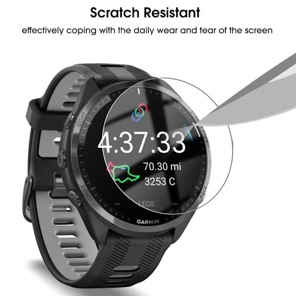 för Garmin Forerunner 965 955 945 935 735XT 165 265 255 265S 255S Härdat Glas Klockskärmskydd Anti-repa Glasfilm 5Pieces Forerunner255