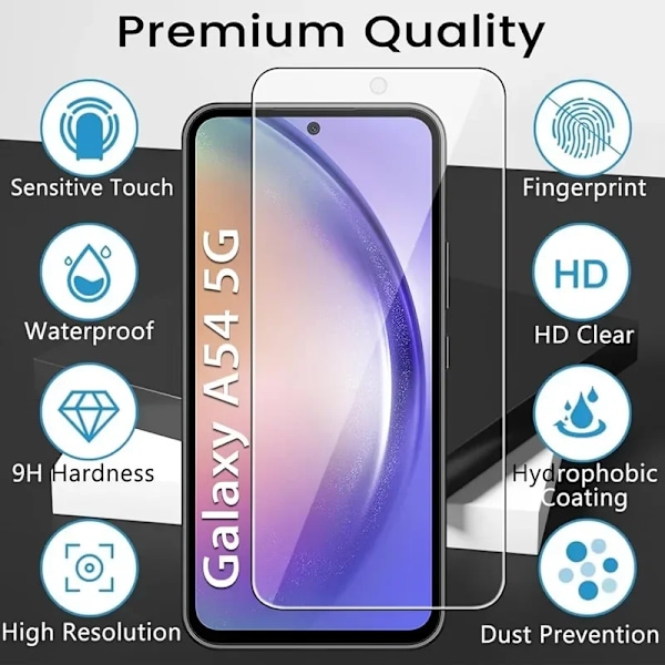 5-pack Skärmskydd för Samsung Galaxy A55 A54 A13 A53 A52 A12 A22 A33 A32 A51 A52S A35 A72 A71 A14 S10E S20FE Härdat Glas For Samsung A70 Tempered glass