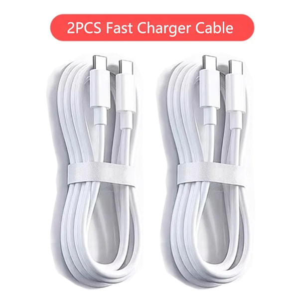 NNBILI 3st Universal 100W Snabbladdare USB C Till Typ C Snabbladdningskabel Datakabel Sladd För Samsung HUAWEI Xiaomi USBC Kabel 2Pcs 2m