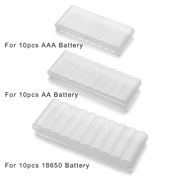 10-håls genomskinlig plastbatteriförvaringslåda för AAA/AA/18650 organizer Case For 10pcs 18650