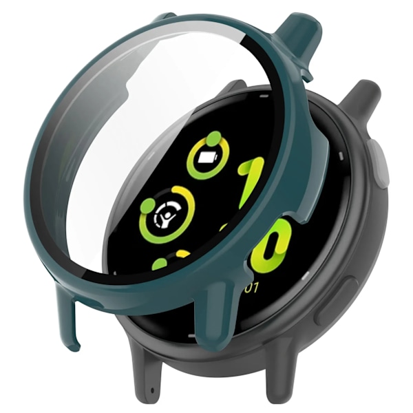 PC+Glas för Garmin Vivoactive 5 Fodral Smart Watch Skärmskydd Allround Skyddsskal för Garmin Active 5 Skyddande Stötfångare Clear