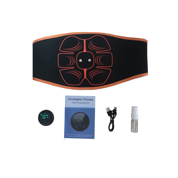Nytt Abs-tränarbälte EMS Magmuskelstimulator Elektriska toningbälten USB midja Mage Viktminskning Hemgym Fitness One Set