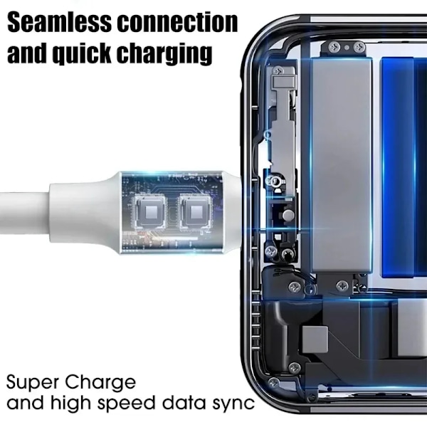 300W Supersnabb Laddning Micro USB Typ C Datakablar för Samsung Xiaomi Android Höghastighetsdataöverföring Sladd Snabbladdningssladd USB-Micro 2M