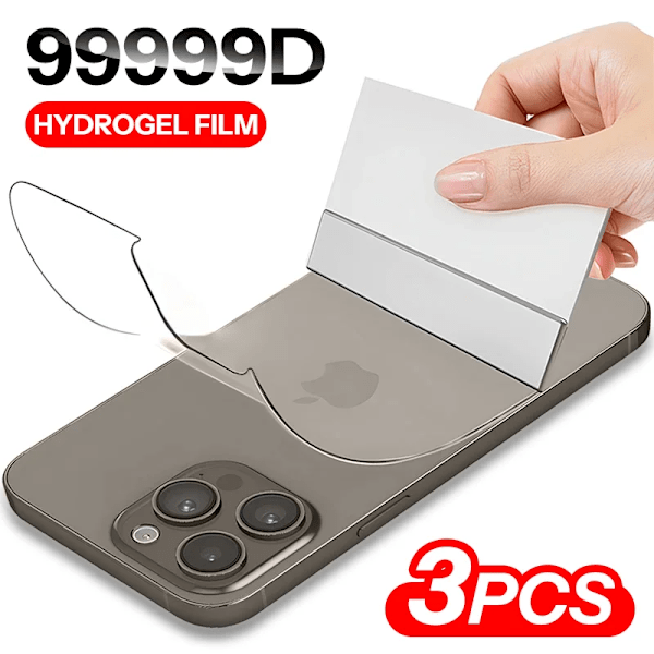 3 st Hydrogel Film för iPhone 16 15 14 13 12 11 Pro Max Mini Mjukt Skärmskydd 8 Plus Baksida Film Ej Glas Telefontillbehör For iPhone 14 Plus 3 Pieces