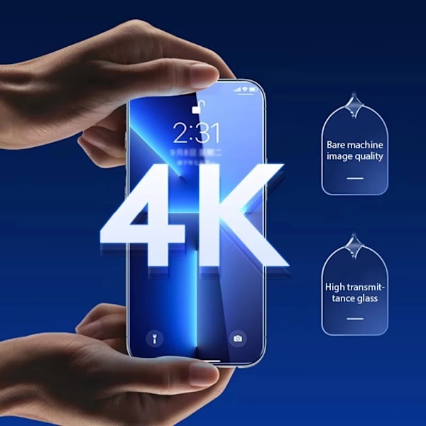 NNBILI 4 st Härdat Glas Skärmskydd För iPhone 13 16 15 12 11 Pro Max 14 15 16 Plus För 16e 12 13 Mini Härdat Glas For iPhone 16Plus 4PCS Tempere