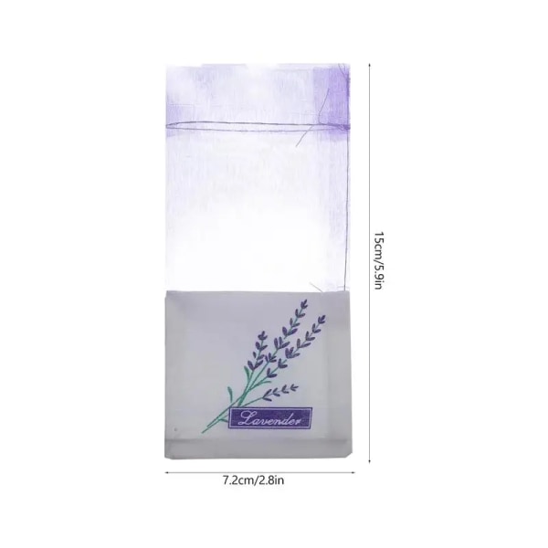 30st Tomma påsar påse Blomtryck Lavendel doftpåsar påsar för torra blommor förvaring Doft lavendel doftpåse Purple