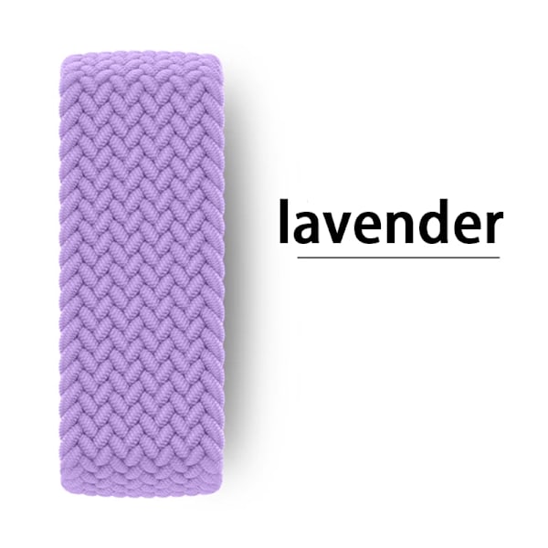 Armband för Apple Watch 44mm Band 45mm 42mm 40mm 38mm 41mm Ultra 49mm Flätad Solo Loop Armband correa iwatch Series 9 SE 8 7 6 5 lavender M