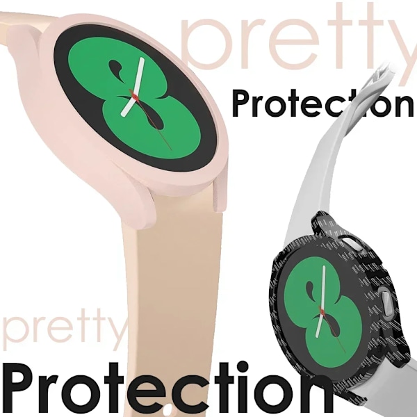 Klockskydd för Samsung Galaxy Watch 4 40mm 44mm 42mm 46mm 45mm, PC Matt Fodral Allround Skyddande Stötfångarskal för Watch5/5Pro Green Galaxy Watch 5 44mm