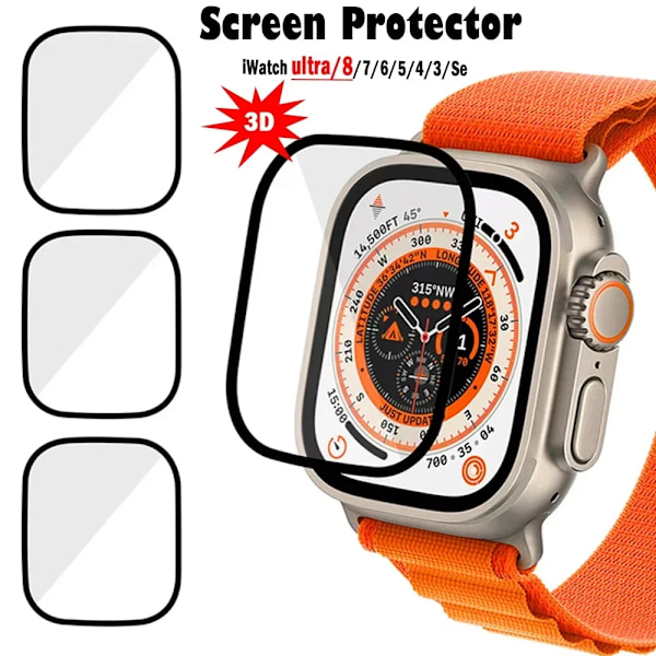 Skärmskydd för Apple Watch Series 10-9-8-7-6 5 Se ultra-2 49mm 41mm 45-42-46mm 44mm (Ej härdat glas) Film Tillbehör Series456 SE 44MM 5PCS