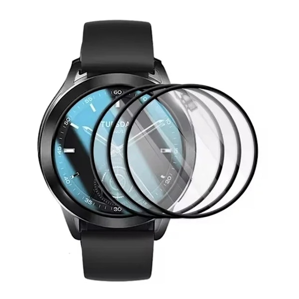 Mjukt skärmskydd för Xiaomi Mi Watch S3 Smartwatch Full Cover 9D Böjd För Mi Watch S3 HD Klar Skyddsfilm Ej Glas 3 PCS For MI Watch S3