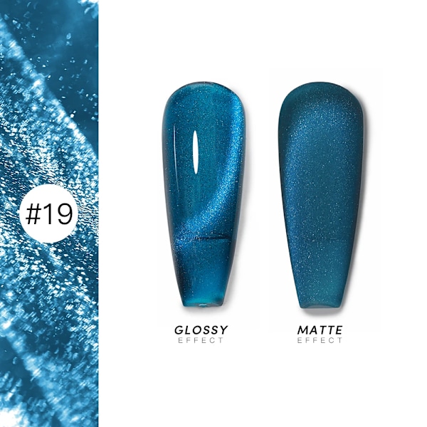 AS 15ml Magnetisk Katt Gel Nagellack Cat Eye Glitter Effekt Semi Permanent 36 Färger Soak Off UV Gel Lack Manikyr Nagelkonst YRM 19