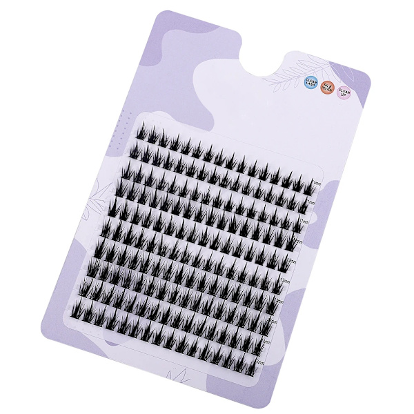 160 Rader Cluster Lasar Faux Mink Ögonfransar Kluster Natural Ögonfrans Extension 3D Ryssland Strip Individuella Ögonfransar Cluster Makeu Black 0.10mm