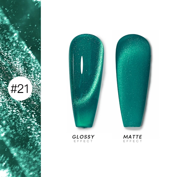AS 15ml Magnetisk Katt Gel Nagellack Cat Eye Glitter Effekt Semi Permanent 36 Färger Soak Off UV Gel Lack Manikyr Nagelkonst YRM 21