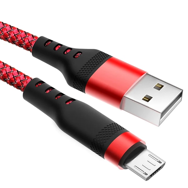 6A USB TYPE C/Micro USB Snabbladdningskabel 3m 5 Meter USB C Android Förlängningsladdningskabel för Huawei Samsung Xiaomi OPPO OnePlus Red Micro USB 8m